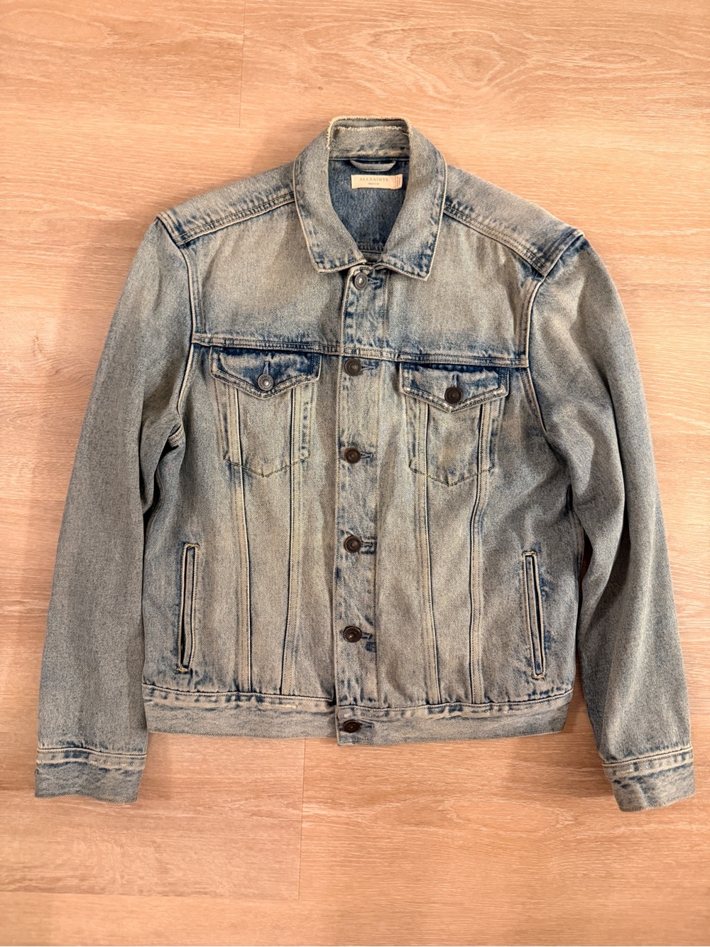 All Saints Jean Jacket Blue Size Medium